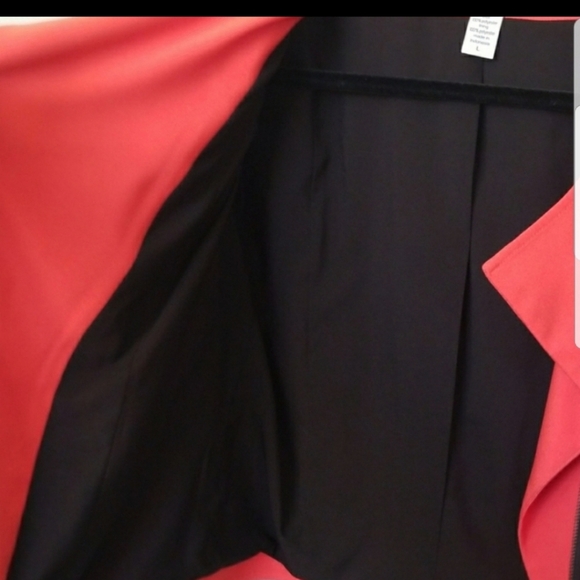 Bar lll Workplace Siren bold orange moto Asymmetrical crop jacket large - Picture 5 of 5